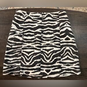 Wild Fable Zebra Pattern Mini Skirt